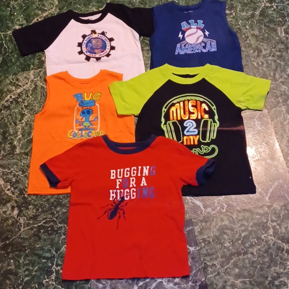 Boy's tee shirt lot, size 4, Oshkosh, Garanimals